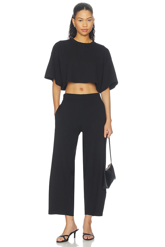 Ponte Knit Barrel Pant