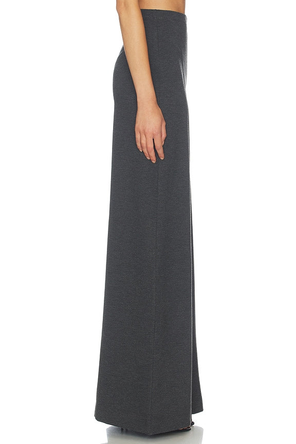 Ponte Knit Long Wide Leg Pant