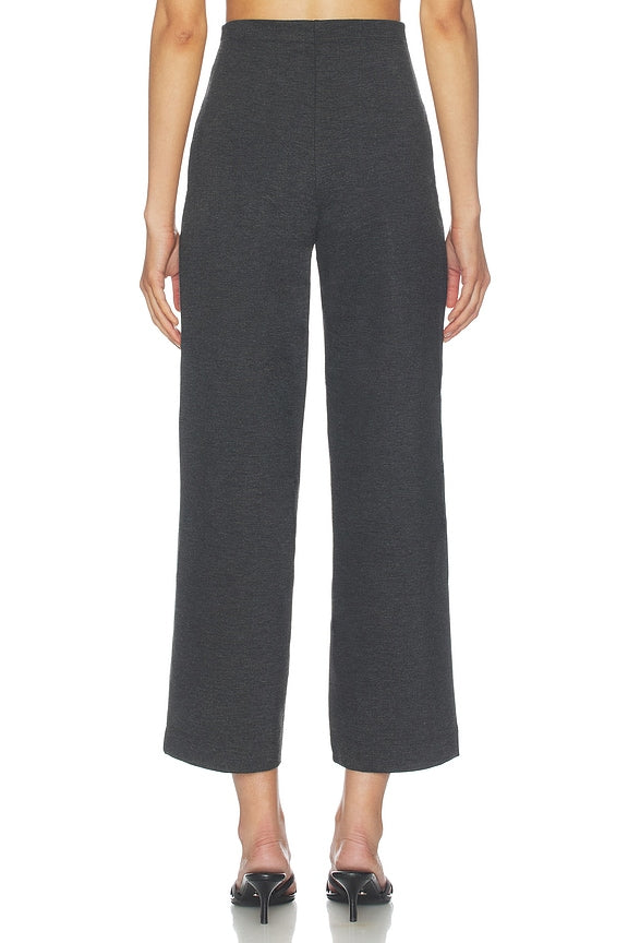 Ponte Knit Cropped Straight Leg Pant
