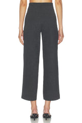 Ponte Knit Cropped Straight Leg Pant