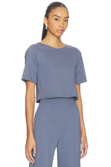 Ponte Knit Short Sleeve Top