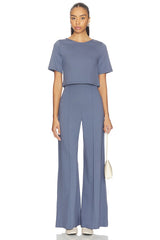 Ponte Knit Short Sleeve Top