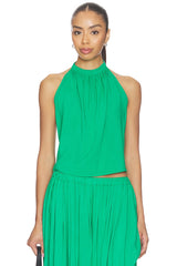 Linen Tie Back Halter Top