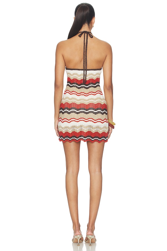 Vernanza Halter Knit Mini Dress