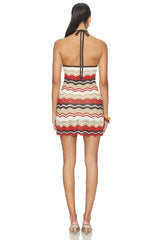 Vernanza Halter Knit Mini Dress