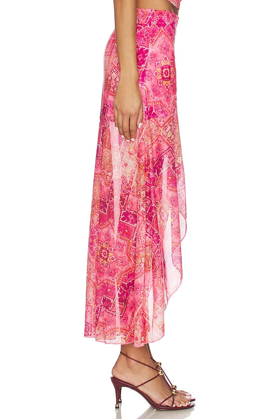 Emery Midi Flounce Skirt