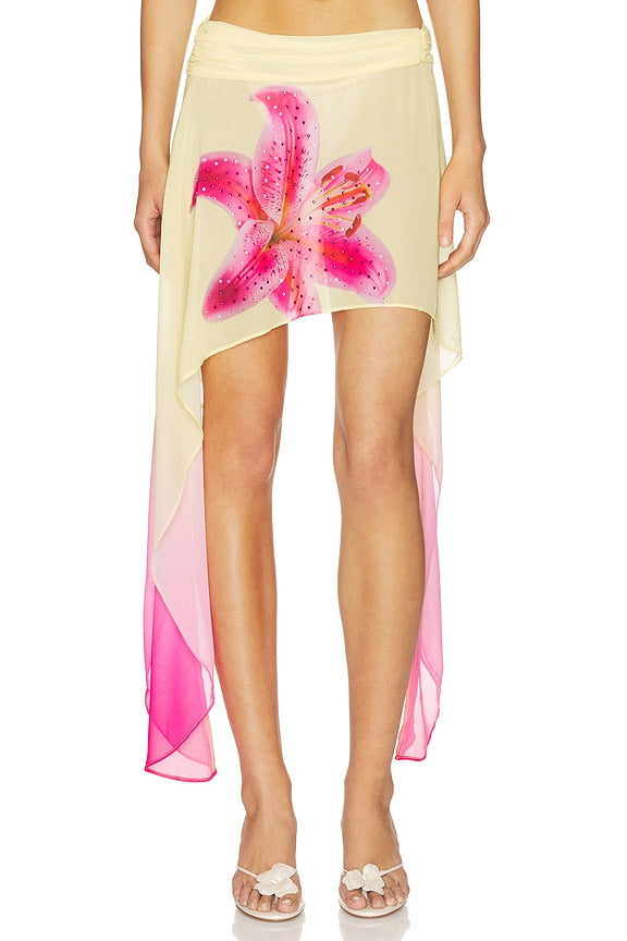 Juliana Flounce Midi Skirt