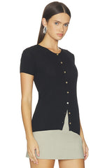 Soft Focus Ribbed Top