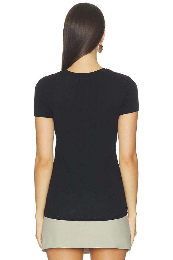 Soft Focus Ribbed Top