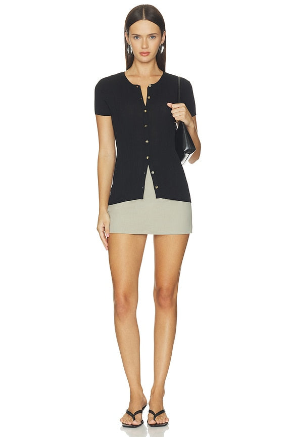 Soft Focus Ribbed Top