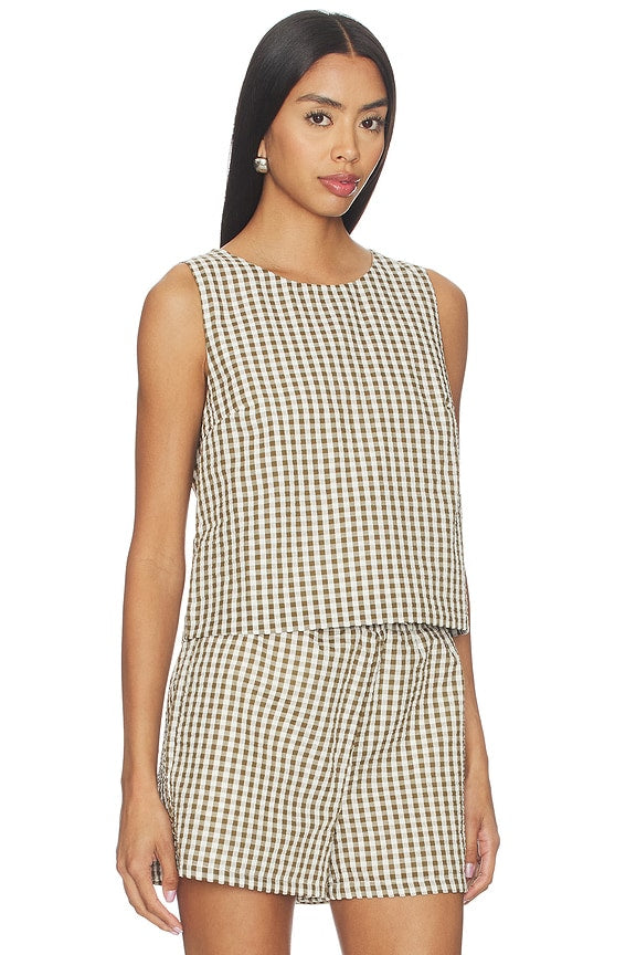 Better Days Gingham Shell