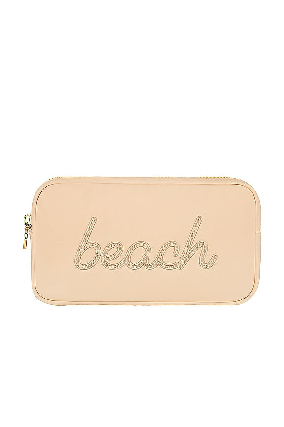 Sand Beach Embroidered Small Pouch
