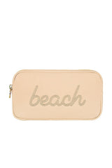 Sand Beach Embroidered Small Pouch