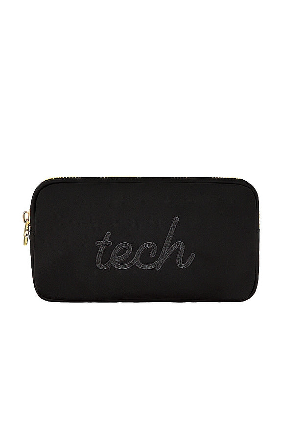 Noir Tech Embroidered Small Pouch