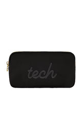 Noir Tech Embroidered Small Pouch
