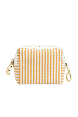 Micro Pouch in Yellow Seersucker