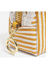 Micro Pouch in Yellow Seersucker