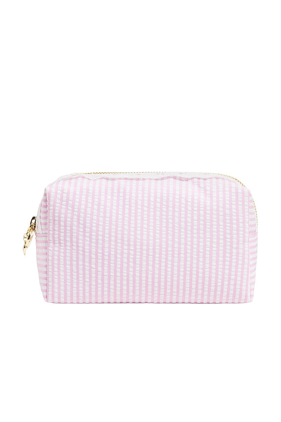Small Pouch in Pink Seersucker