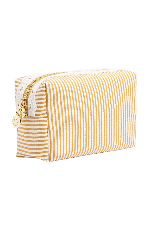 Medium Pouch in Yellow Seersucker