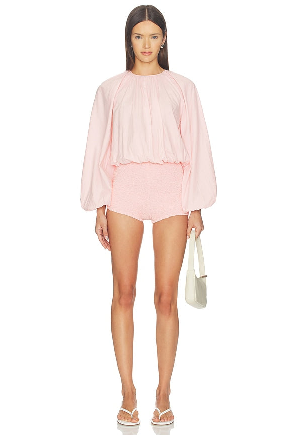 x REVOLVE Roma Smocked Hot Short