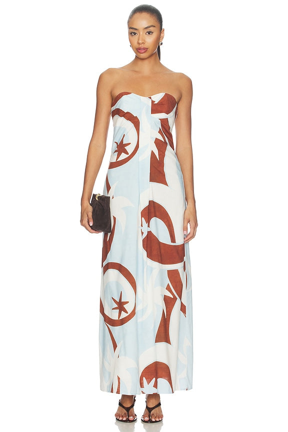 Rihanna Strapless Maxi Dress