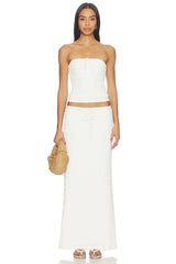 Adalee Ruffle Texture Strapless Top