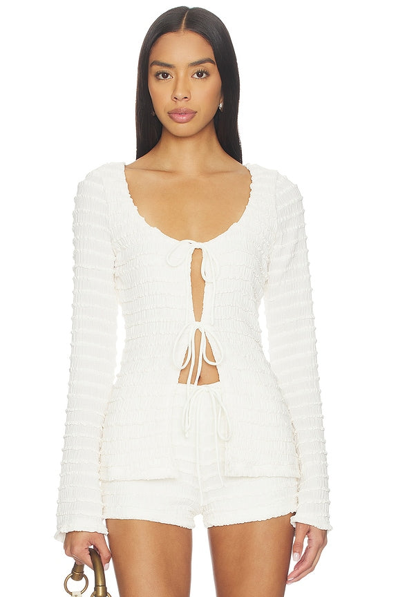Adalee Ruffle Texture Top