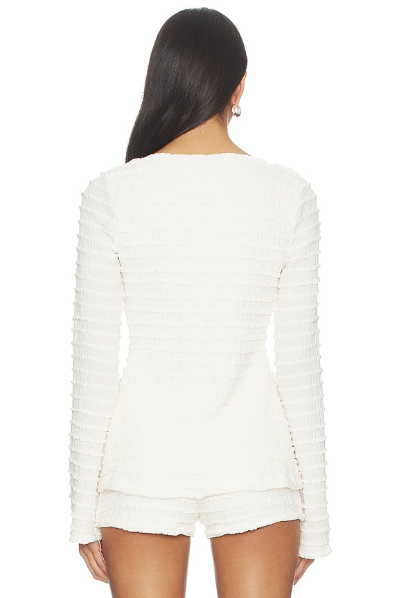 Adalee Ruffle Texture Top