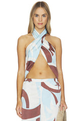 Sachi Cross Front Halter Top