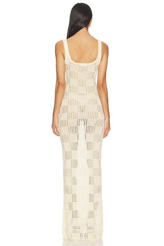 Breanna Crochet Shimmer Maxi Dress