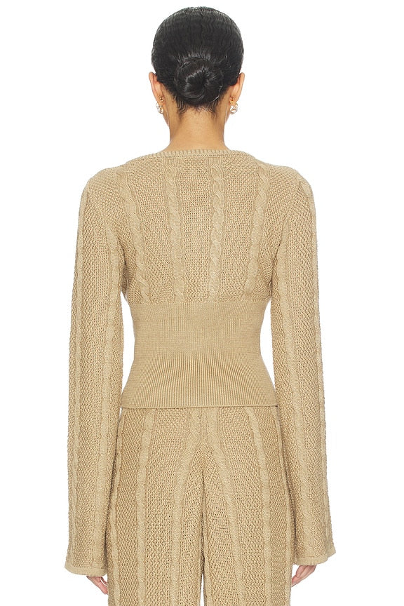 Cici Cable Knit Top