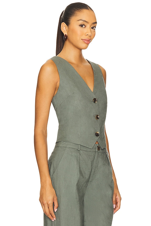 x REVOLVE Allegra Linen Vest