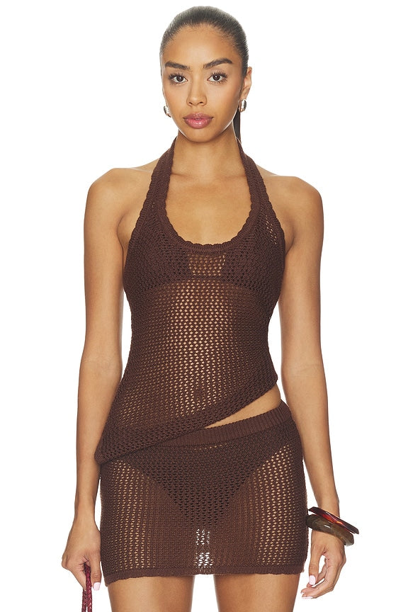 Casey Crochet Halter Top