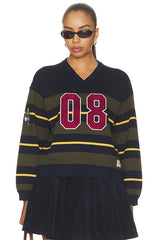 Mina Novelty Vneck Sweater