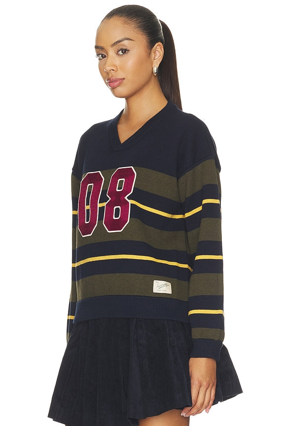 Mina Novelty Vneck Sweater