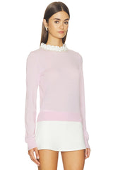 Pink Flower Light Knit Jumper