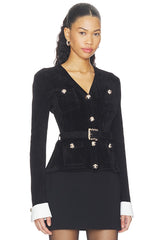 Black Chenille Knit Top