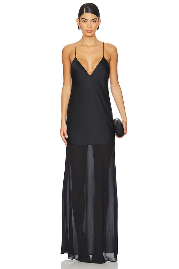 Vienna Satin Maxi Dress