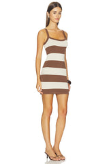 Nolita Dress in Almond &amp; Cocoa Brown