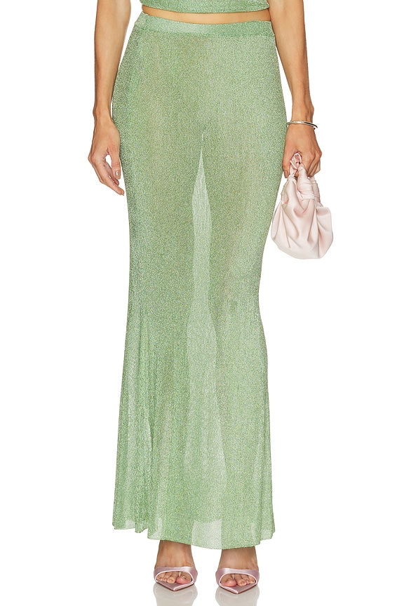 Harmony Metallic Knit Skirt