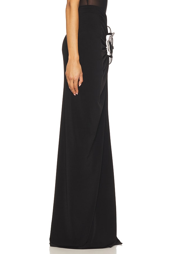 Floor Length Gathered Belt Skirt