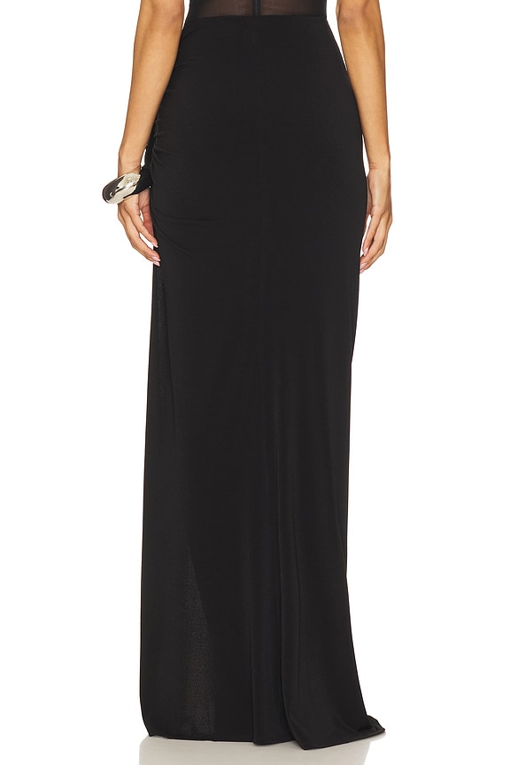 Floor Length Gathered Belt Skirt