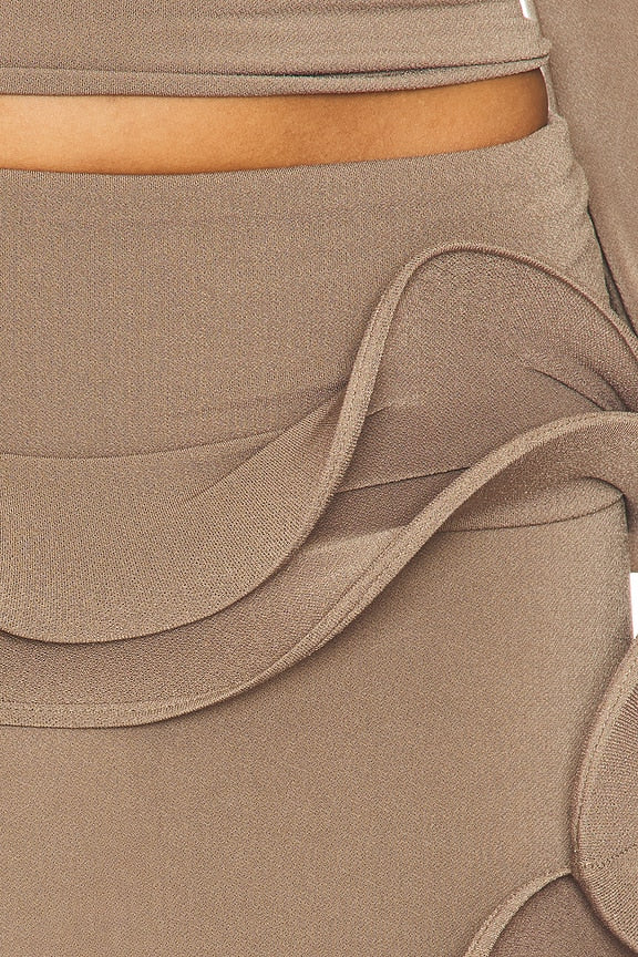 Wave Hem Bamboo Skirt