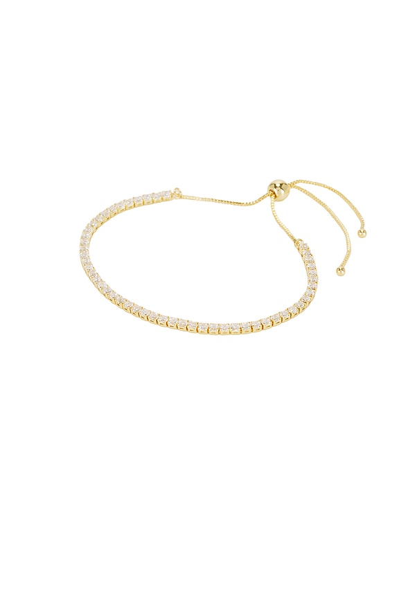 Diamond Tennis Pull Bracelet
