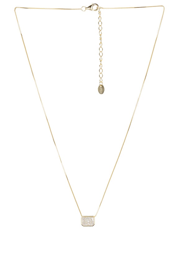 Emerald Cut Bezel Necklace