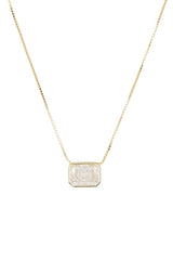 Emerald Cut Bezel Necklace