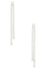 Solitaire Tennis Drop Earring