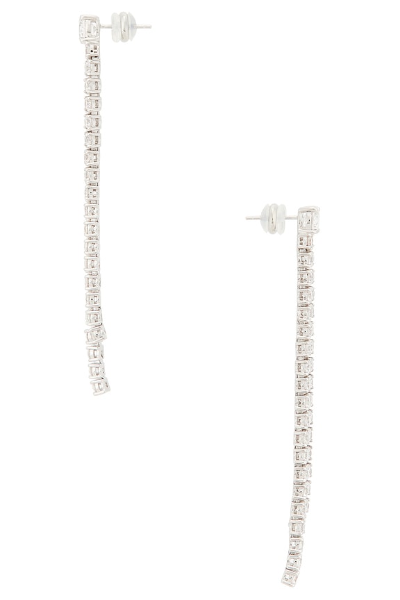 Solitaire Tennis Drop Earring