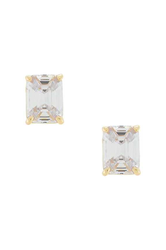 Emerald Cut Stud Earrings