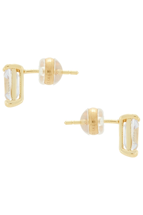 Emerald Cut Stud Earrings